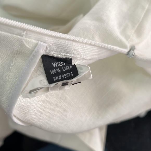 Vintage 100% linen off white Capris Shorts Plus Size 20 - Picture 6 of 8